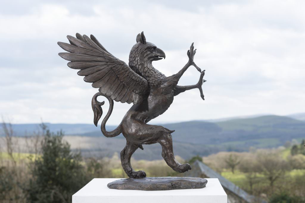 Heraldic Griffin Rampant sculpture by Tanya Russell