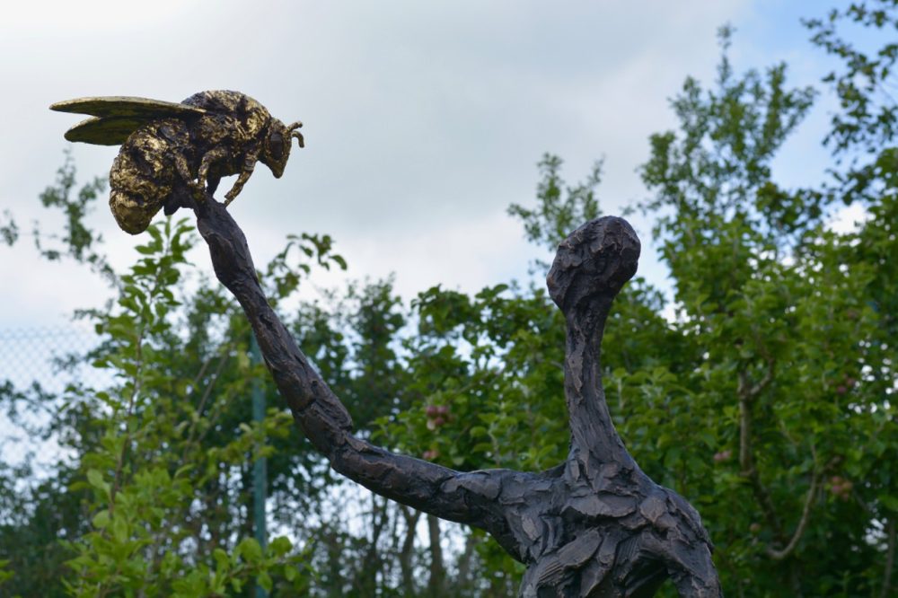 bronze bee statue