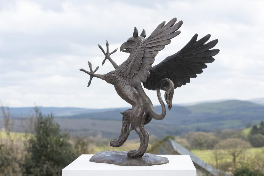 Heraldic Griffin Rampant sculpture by Tanya Russell