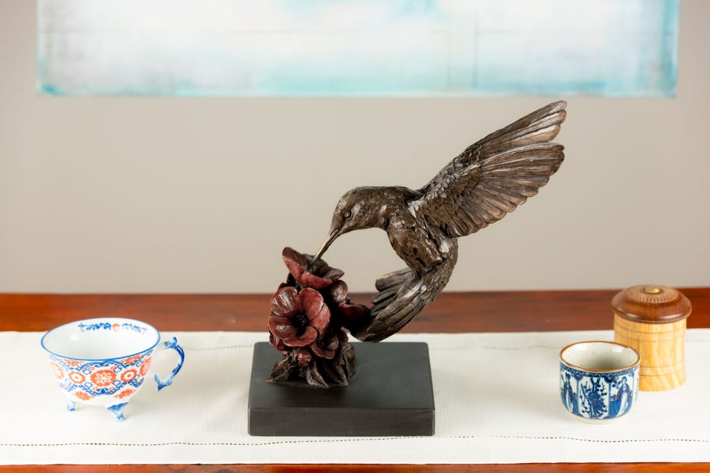 'Hummingbird', Bronze Hummingbird, Hummingbird Sculpture, Hummingbird Statue, Bronze Resin Tanya Russell Animal Sculptures-11 'Hummingbird', Bronze Hummingbird, Hummingbird Sculpture, Hummingbird Statue, Bronze Resin Tanya Russell Animal Sculptures-11