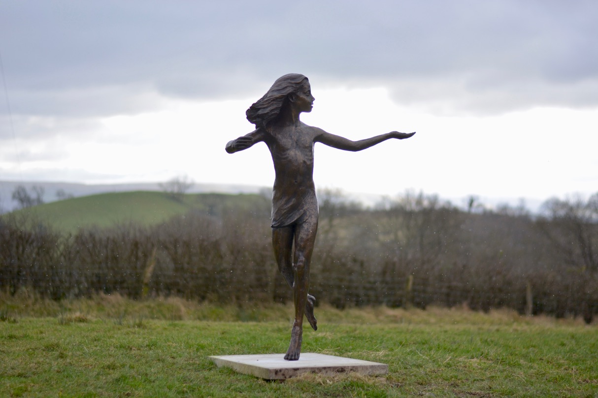 Foundry Bronze Dancing Girl Outdoor Sculpture