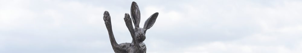 Bronze Spring Hare Sculpture | Bronze Hare Statue | Tanya Russell