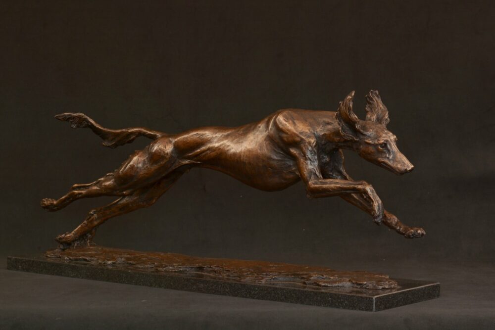 saluki dog sculpture
