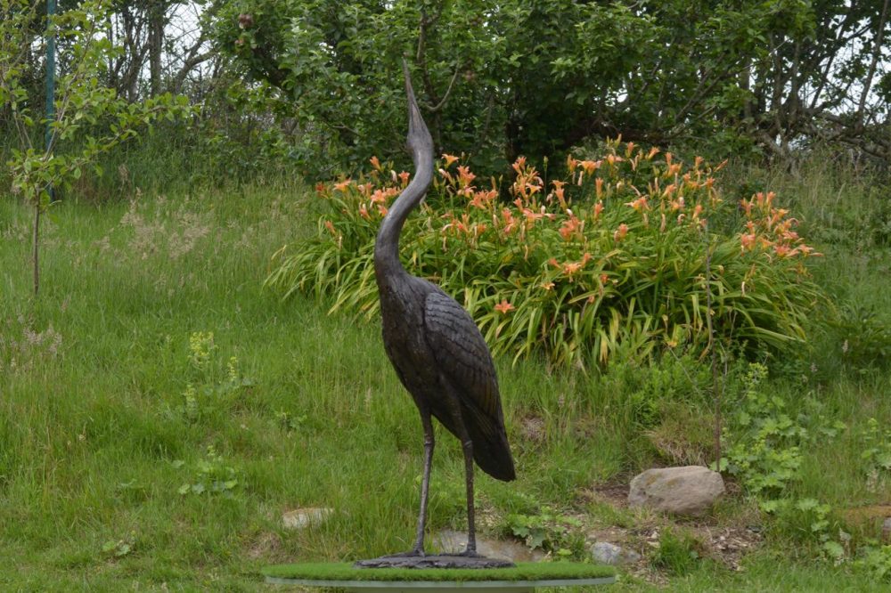 Standing Heron Outdoor Sculpture