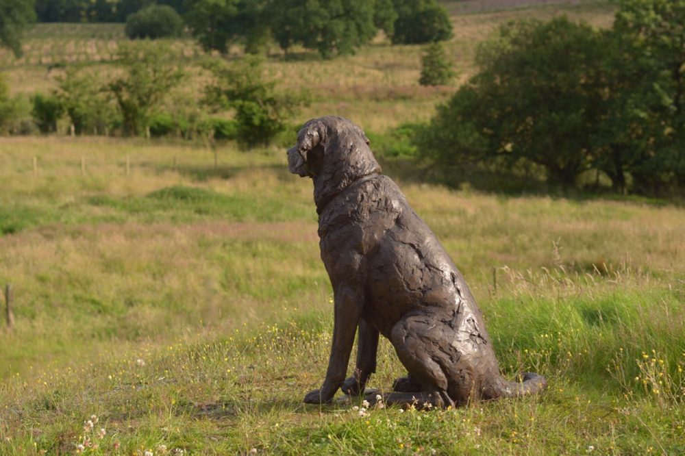 labrador garden statue
