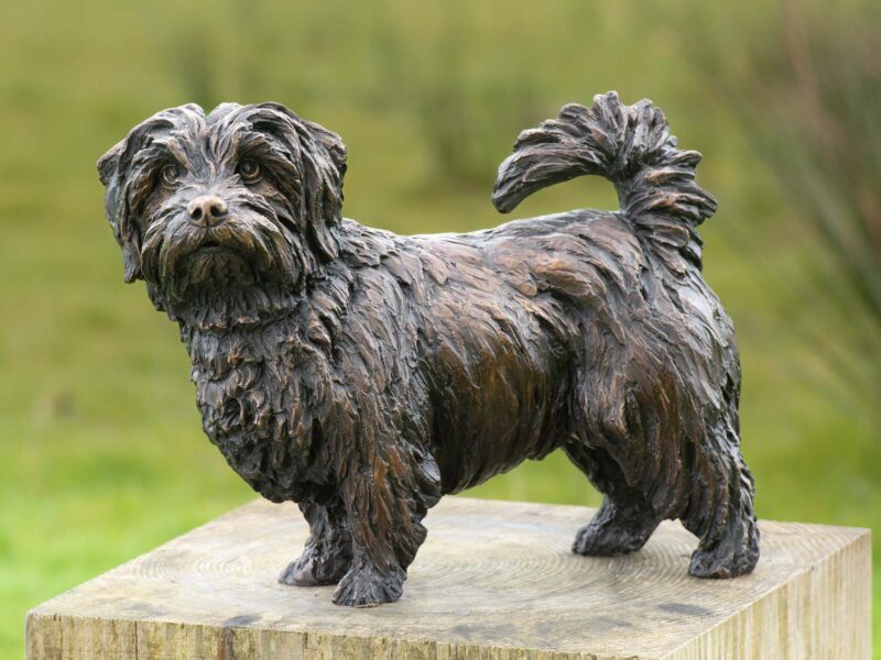 STANDING NORFOLK TERRIER SCULPTURE