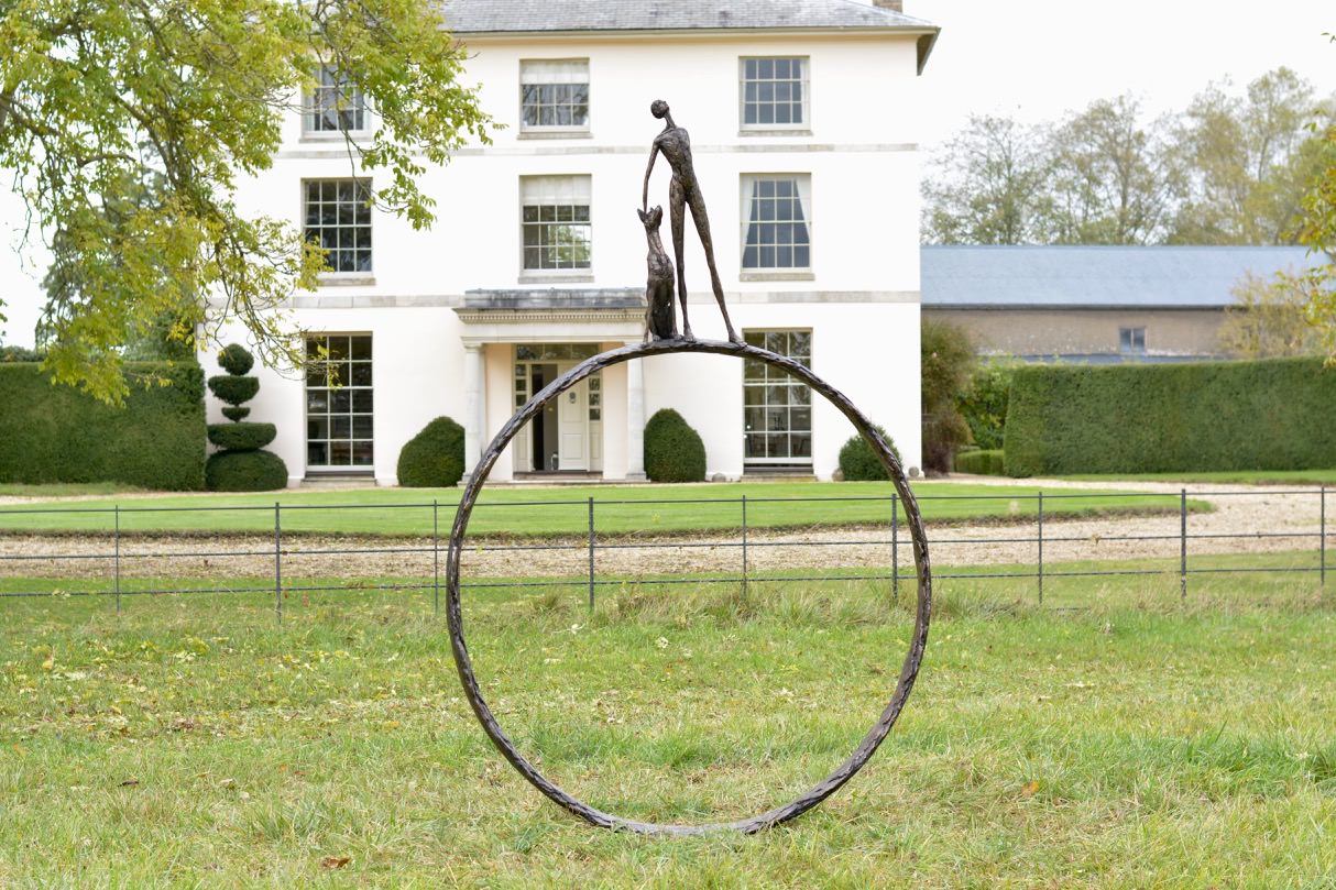 Bronze stargazers sculpture