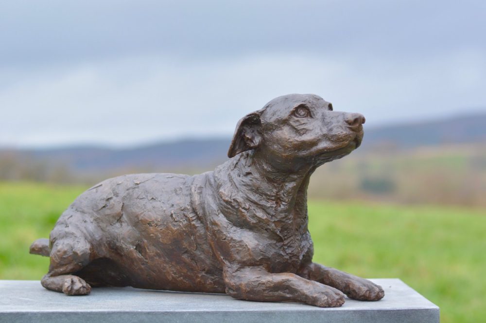 Bronze Jack Russell Terrier sculpture | Life Size Jack Russell statue