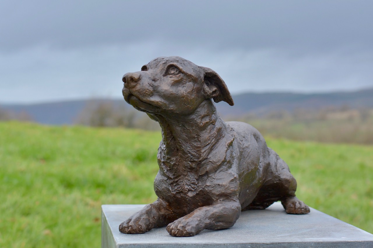 Bronze Jack Russell Terrier sculpture Life Size Jack Russell statue