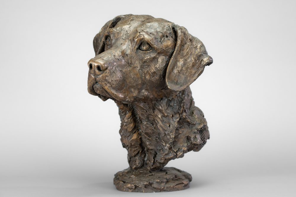 1 'Labrador Portrait 4 Tess', Dog Sculpture, Bronze Dog, Bronze Resin, Tanya Russell Animal Sculptures-2