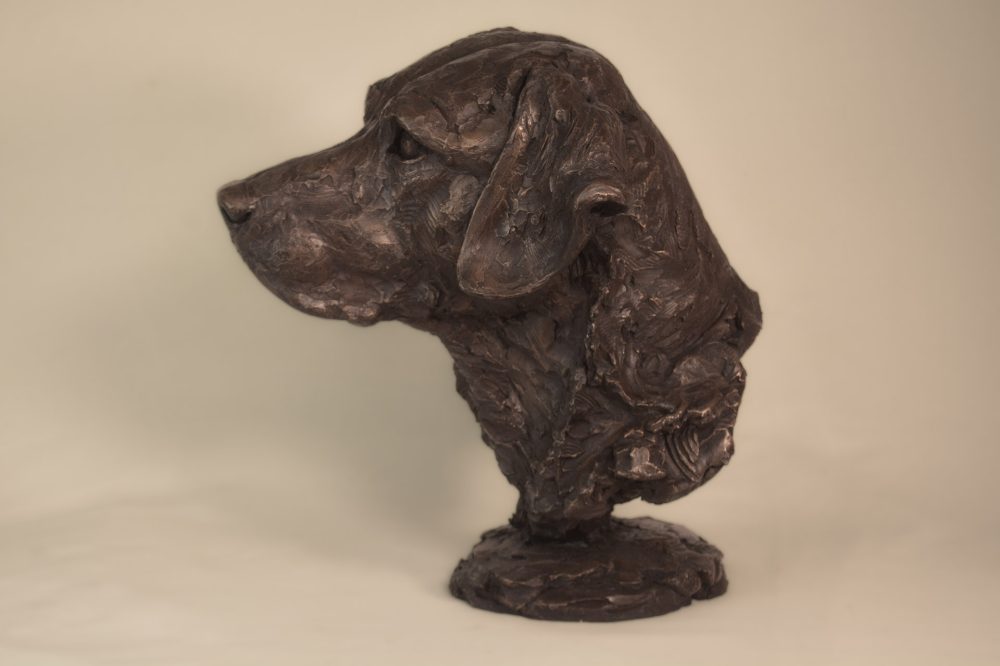 ''Labrador Portrait 4-, Bronze Dog, Dog Sculpture, Dog Statue, Bronze Resin, Tanya Russell Animal Sculptures 05