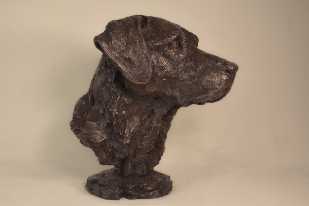 ''Labrador Portrait 4-, Bronze Dog, Dog Sculpture, Dog Statue, Bronze Resin, Tanya Russell Animal Sculptures 12
