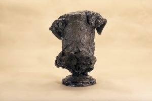 bronze Labrador head sculpture