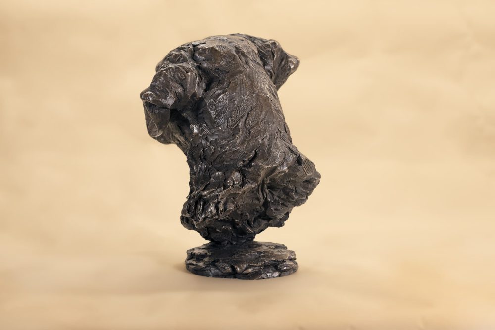 Bronze Labrador Head Statue