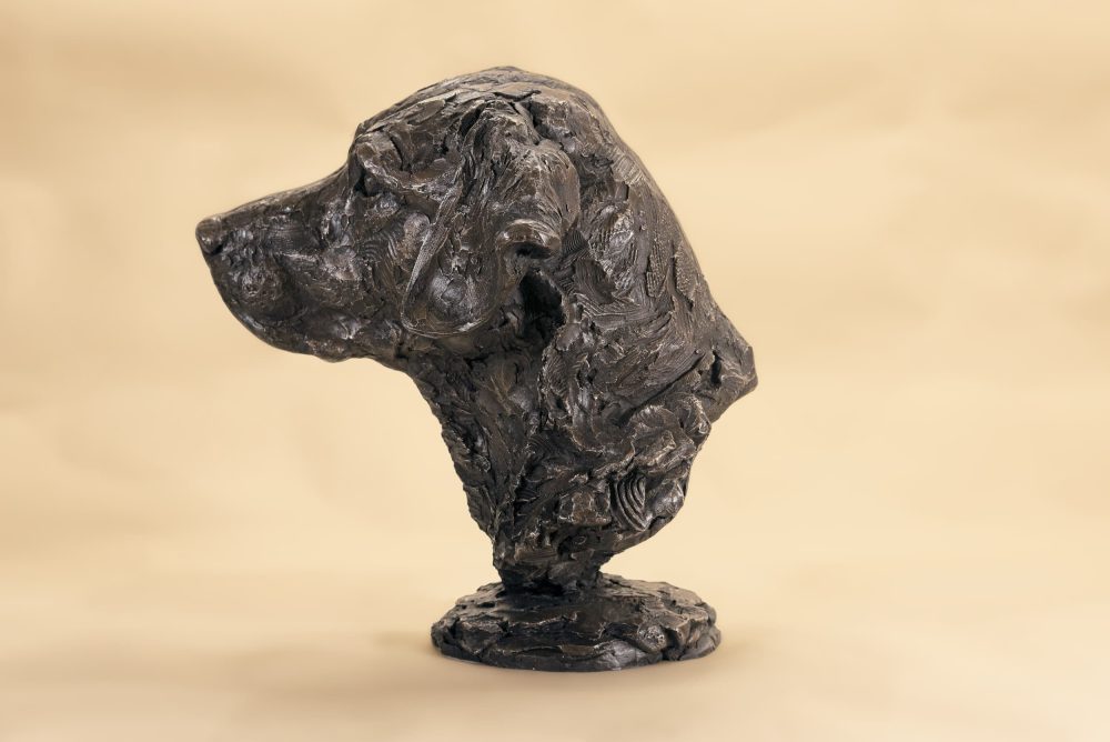 Labrador head statue
