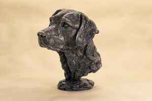labrador head sculpture