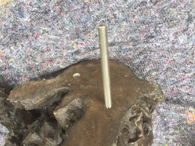 rod fixing for bronze statue