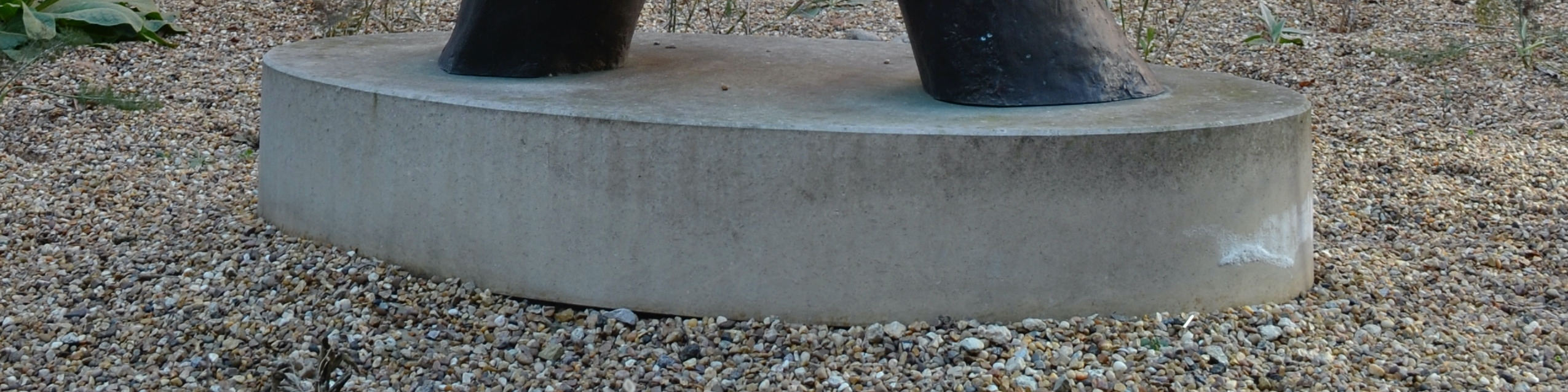 concrete securing outdoor sculptures