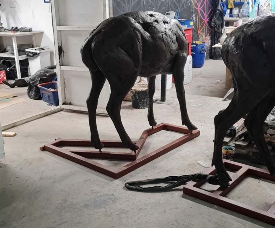 subframe - securing sculptures statue security