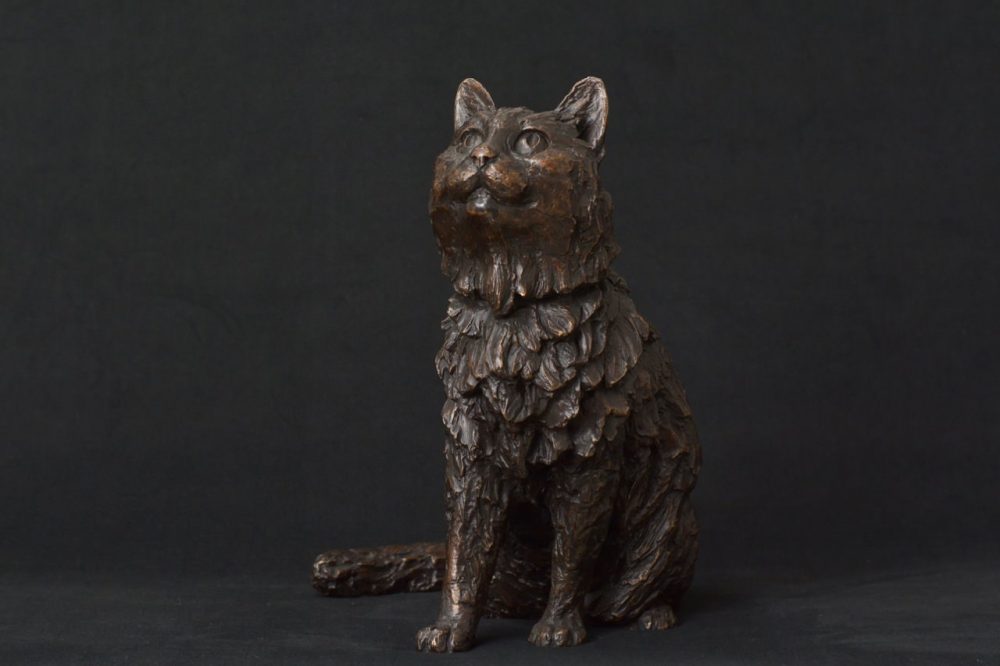 foundry bronze cat sculpture