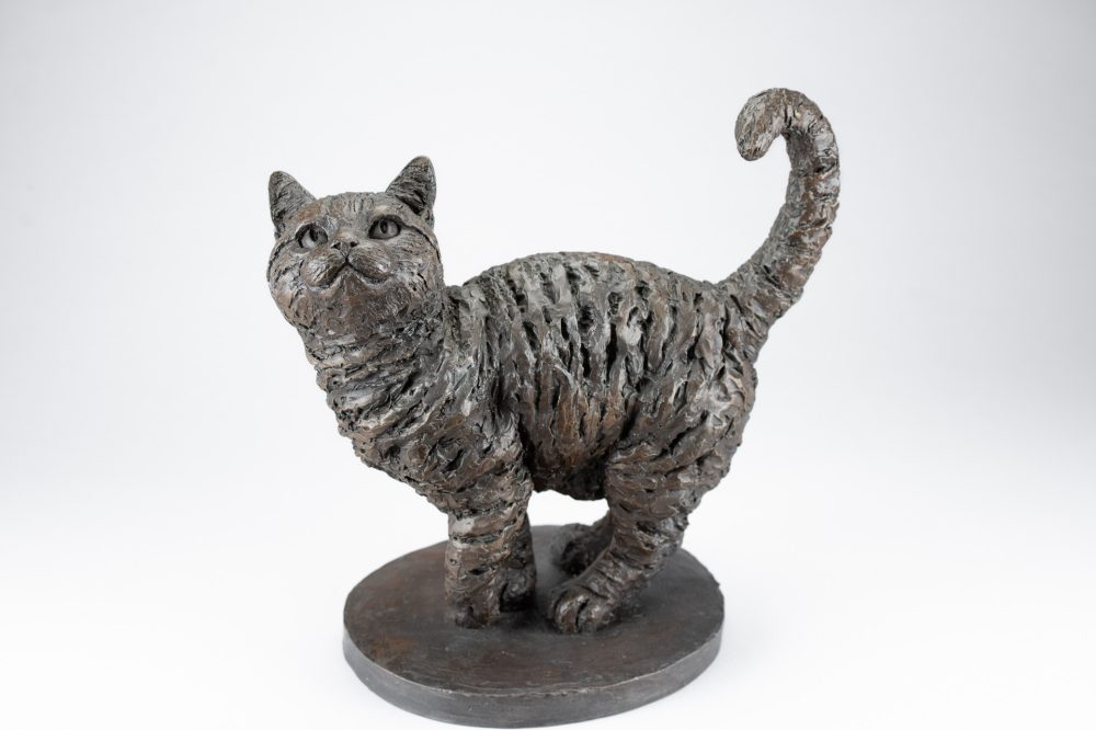1 'Standing Cat 3-4', Bronze Cat, Cat Sculpture, Cat Statue, Bronze Resin Tanya Russell Animal Sculptures-22