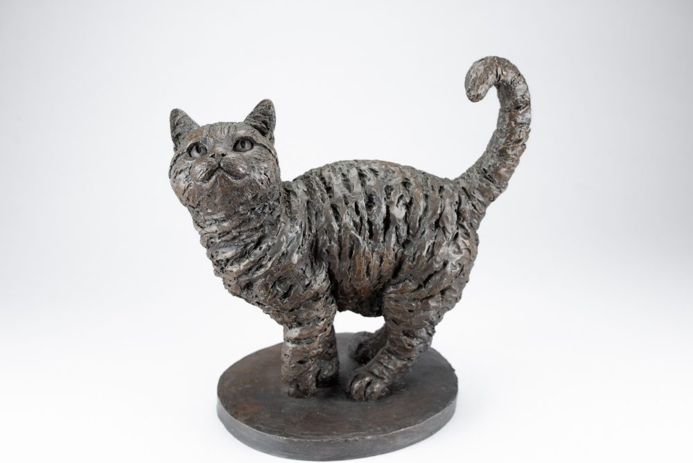 1 'Standing Cat 3-4', Bronze Cat, Cat Sculpture, Cat Statue, Bronze Resin Tanya Russell Animal Sculptures-22