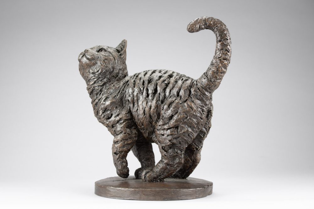 3 'Standing Cat 3-4', Bronze Cat, Cat Sculpture, Cat Statue, Bronze Resin Tanya Russell Animal Sculptures-14