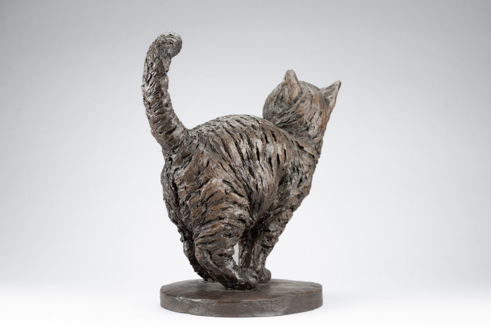 5 'Standing Cat 3-4', Bronze Cat, Cat Sculpture, Cat Statue, Bronze Resin Tanya Russell Animal Sculptures-17