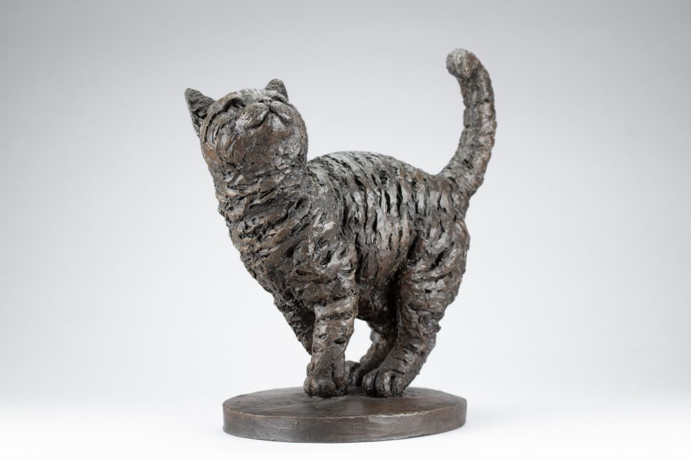 9 'Standing Cat 3-4', Bronze Cat, Cat Sculpture, Cat Statue, Bronze Resin Tanya Russell Animal Sculptures-21