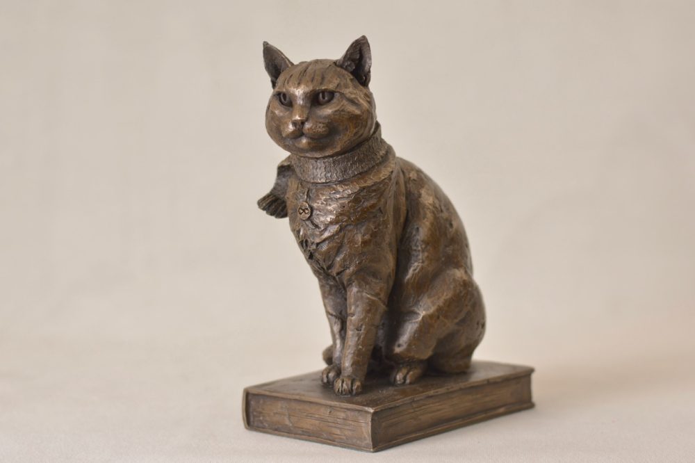 12 'Street Cat Bob Small' Bronze, Street Cat Bob Sculpture, Cat Statue, Bronze Resin Tanya Russell Animal Sculptures