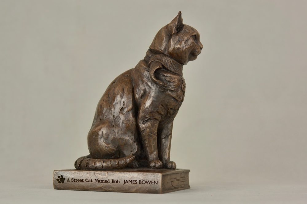 5 'Street Cat Bob Small' Bronze, Street Cat Bob Sculpture, Cat Statue, Bronze Resin Tanya Russell Animal Sculptures
