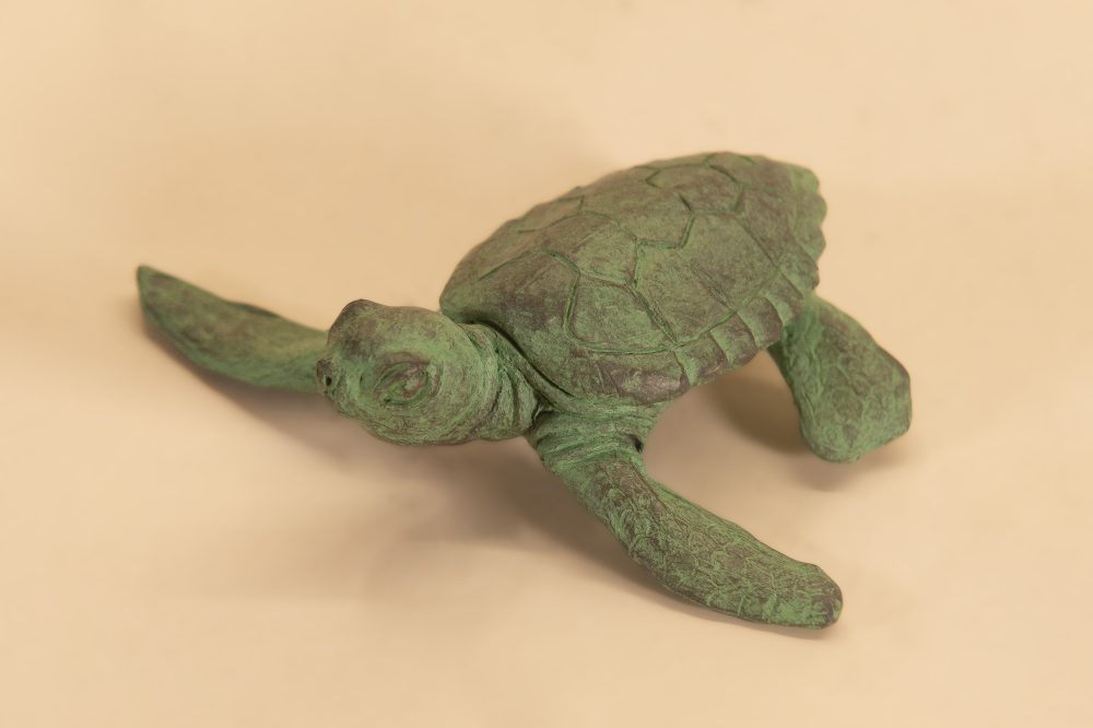 Baby Turtle Raising its head statue