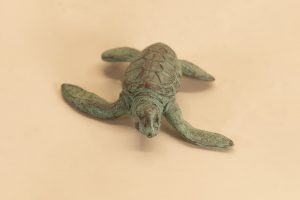 Bronze baby turtle statue