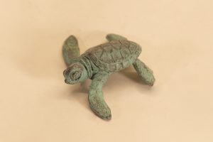 Bronze turtle sculpture