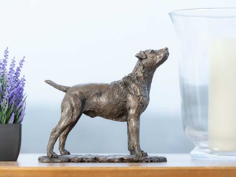 STANDING PATTERDALE TERRIER SCULPTURE