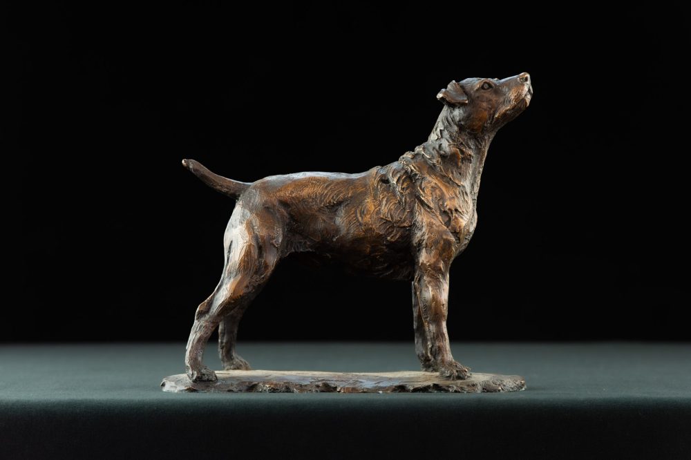 2 FOUNDRY BRONZE - 'Standing Patterdale Terrier' Bronze Dog, Dog Sculpture, Dog Statue, Foundry Bronze Metal, Tanya Russell Animal Sculptures (1 of 13)