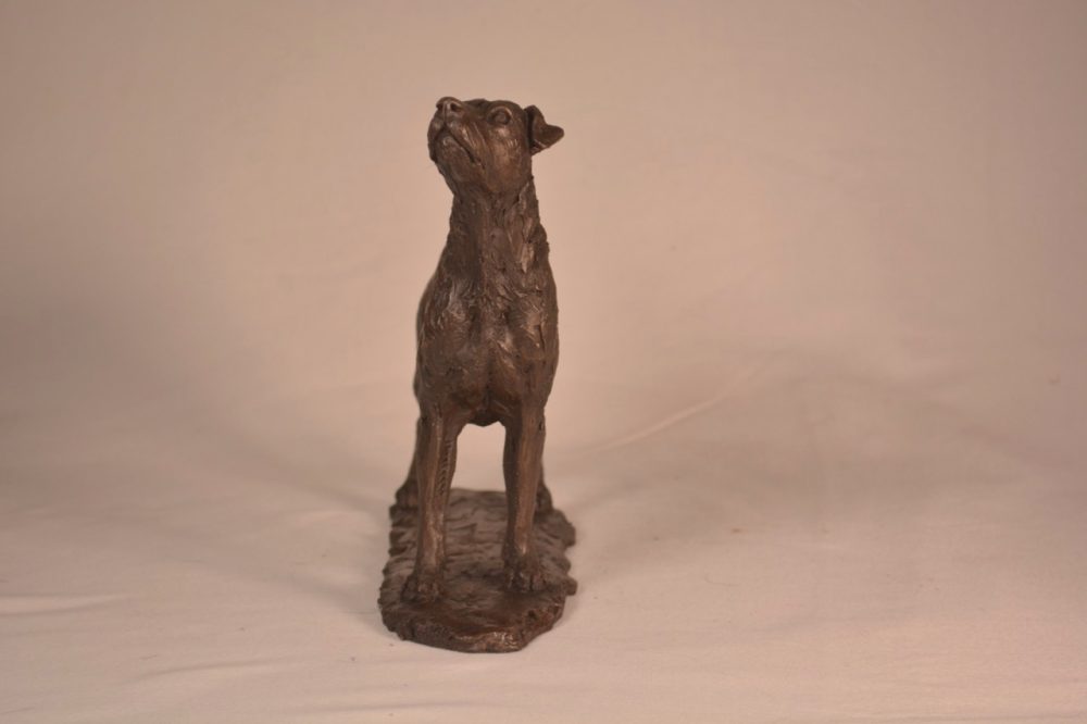 4 Standing Patterdale terrier Bronze Resin