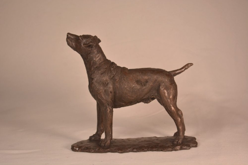6 Standing Patterdale terrier Bronze Resin