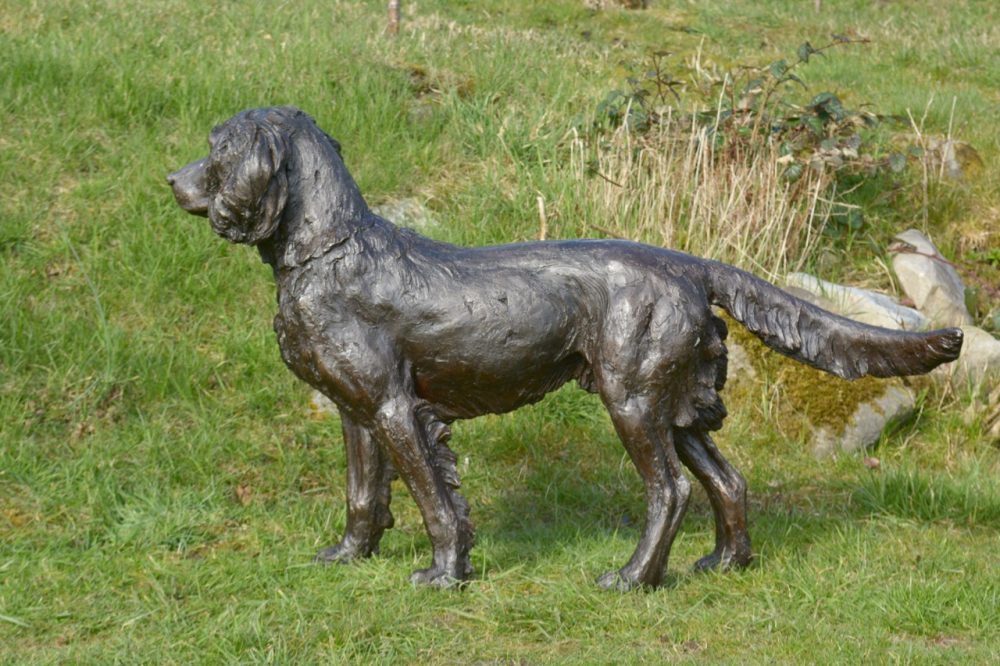 'Standing Springer Spaniel' Bronze, Springer Spaniel Sculpture, Springer Spaniel Statue, Bronze Resin Tanya Russell Animal Sculptures