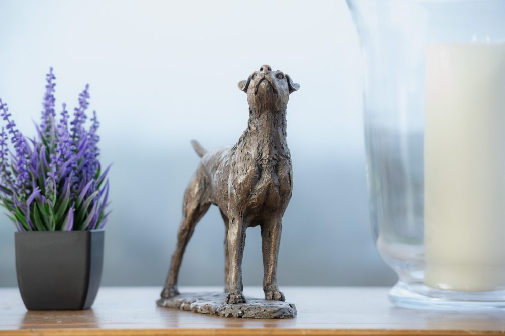 9 'Standing Patterdale Terrier', Bronze Dog, Dog Sculpture, Dog Statue, Bronze Resin, Tanya Russell Animal Sculpture-15