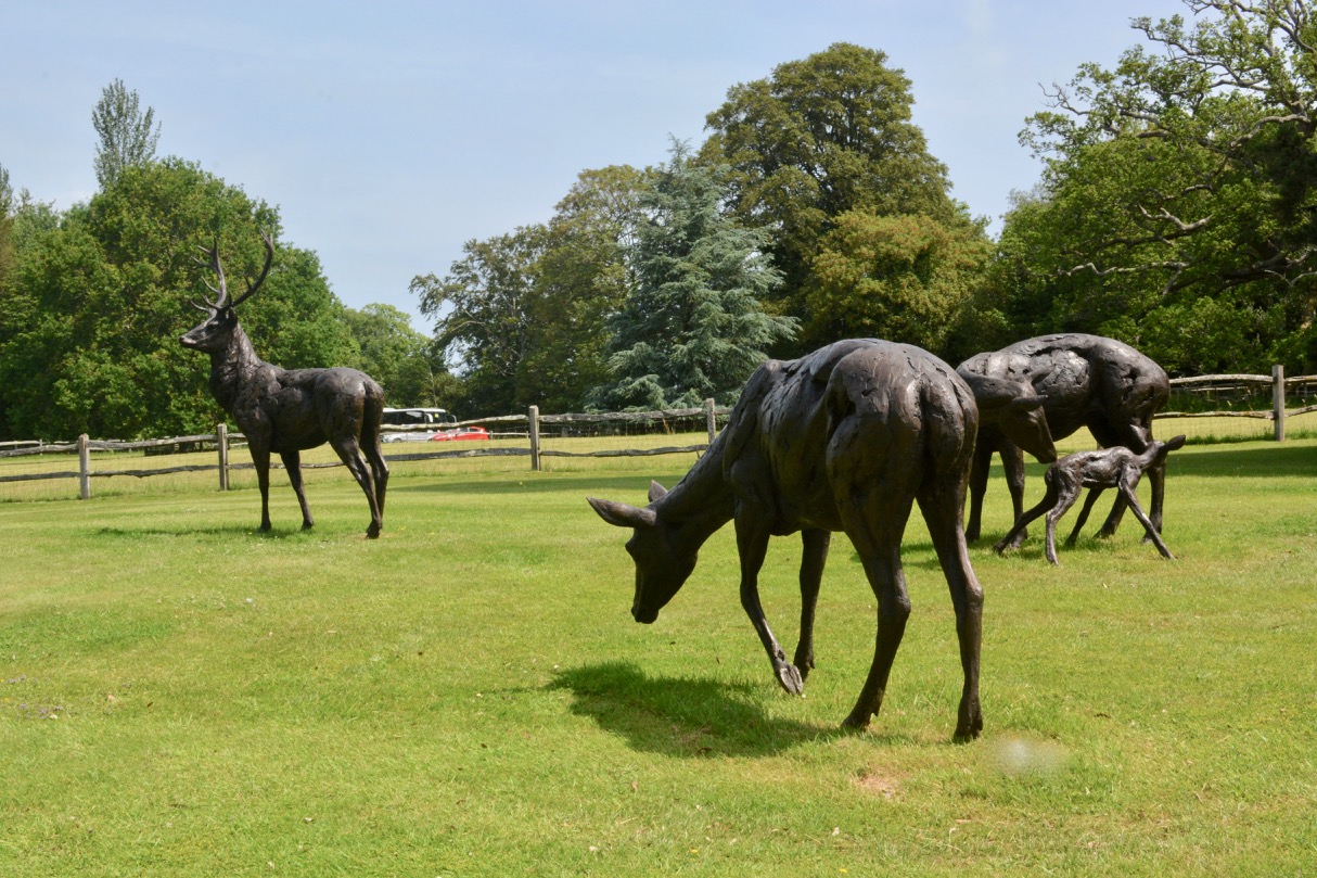 outdoor deer statues