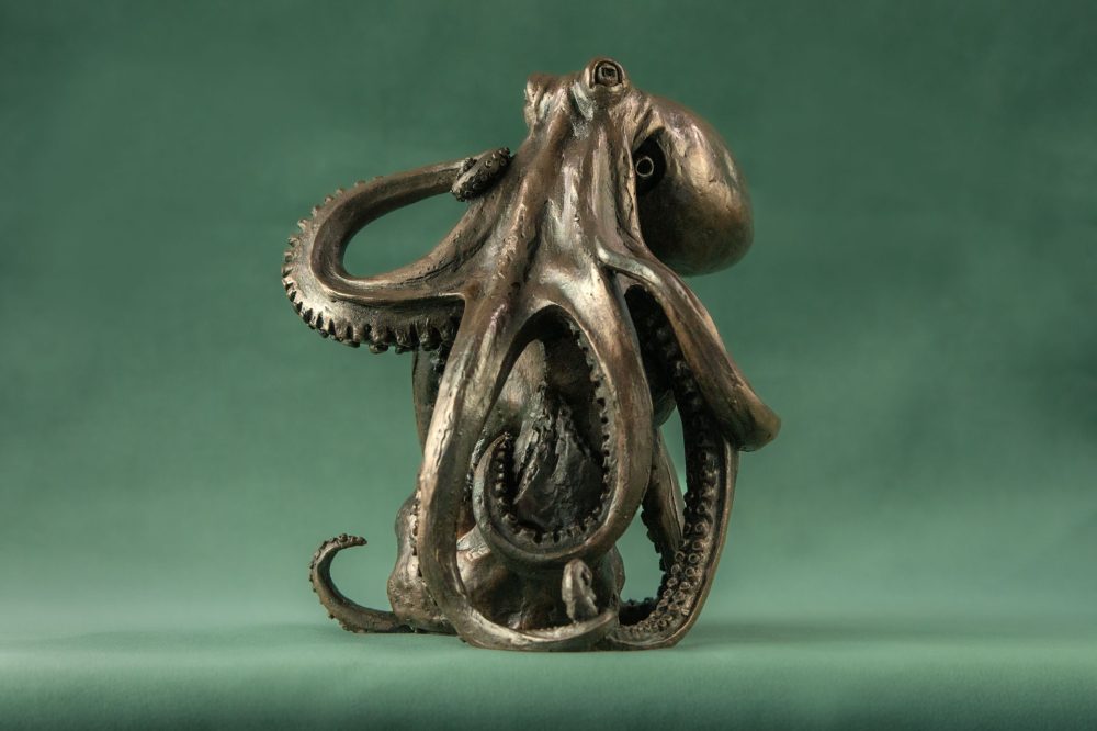 'Octopus' Bronze Octopus, Octopus Sculpture, Octopus Statue, Bronze Resin, Tanya Russell Sculptures-2