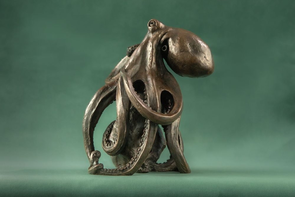 'Octopus' Bronze Octopus, Octopus Sculpture, Octopus Statue, Bronze Resin, Tanya Russell Sculptures-3