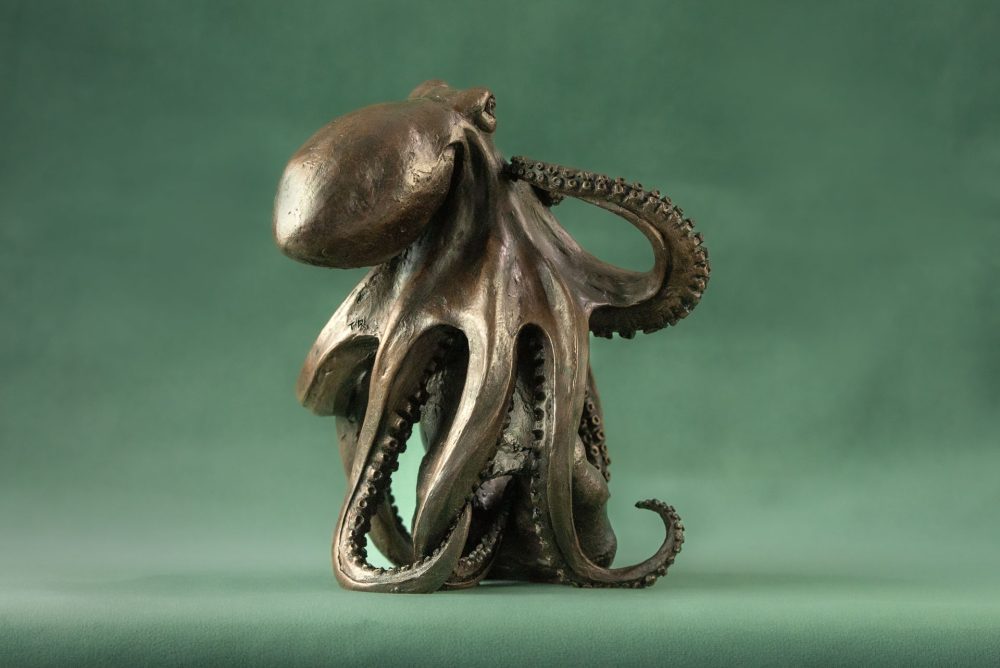 Bronze Octopus on Rock Sculpture | Bronze Octopus Statue | Octopus Ornament