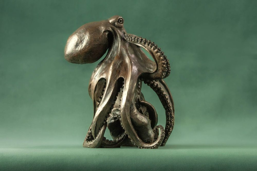 'Octopus' Bronze Octopus, Octopus Sculpture, Octopus Statue, Bronze Resin, Tanya Russell Sculptures-7