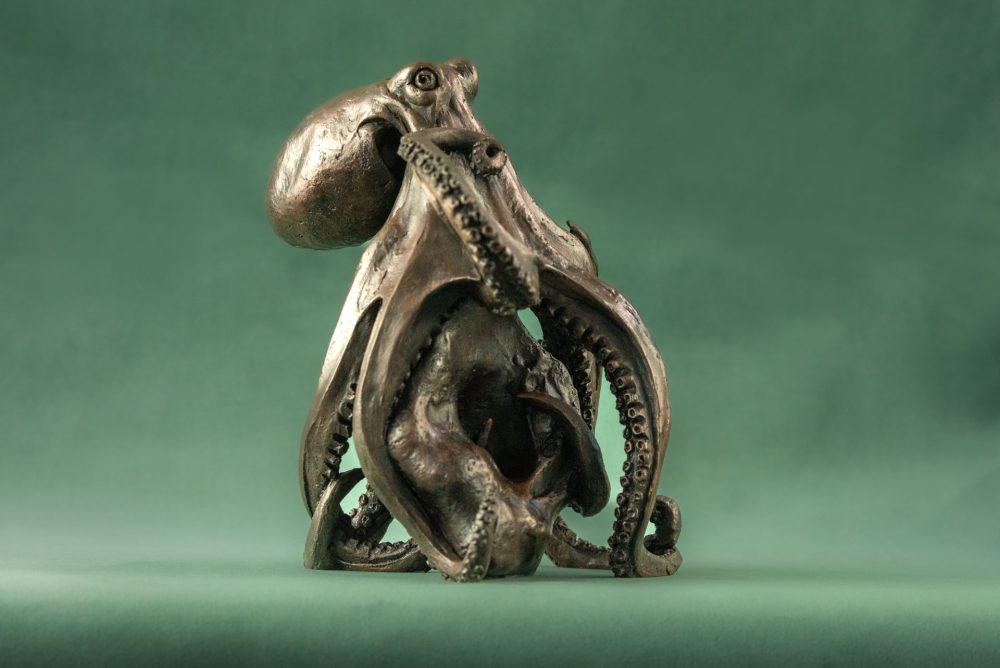 Bronze Octopus on Rock Sculpture | Bronze Octopus Statue | Octopus Ornament