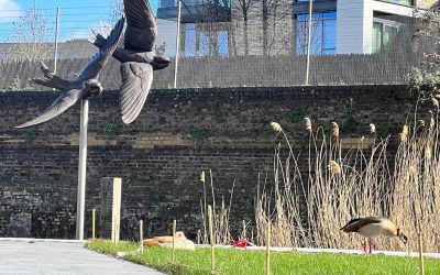 Rachel de Thame unveils our two Chelsea Creek sculptures