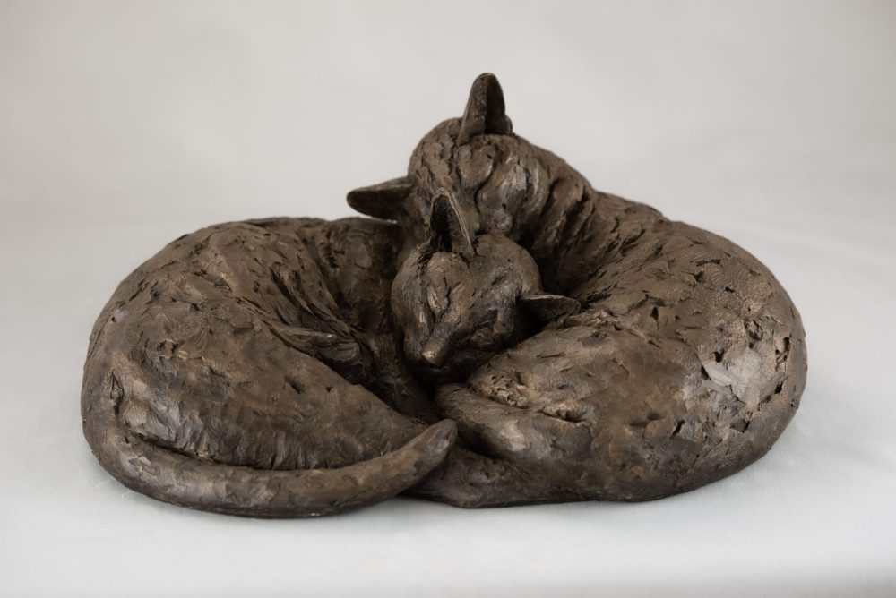 1 BRONZE RESIN - 'Curled Burmese Cats', Bronze Cat, Cat Sculpture, Cat Statue, Bronze Resin Tanya Russell Animal Sculptures (11 of 18)