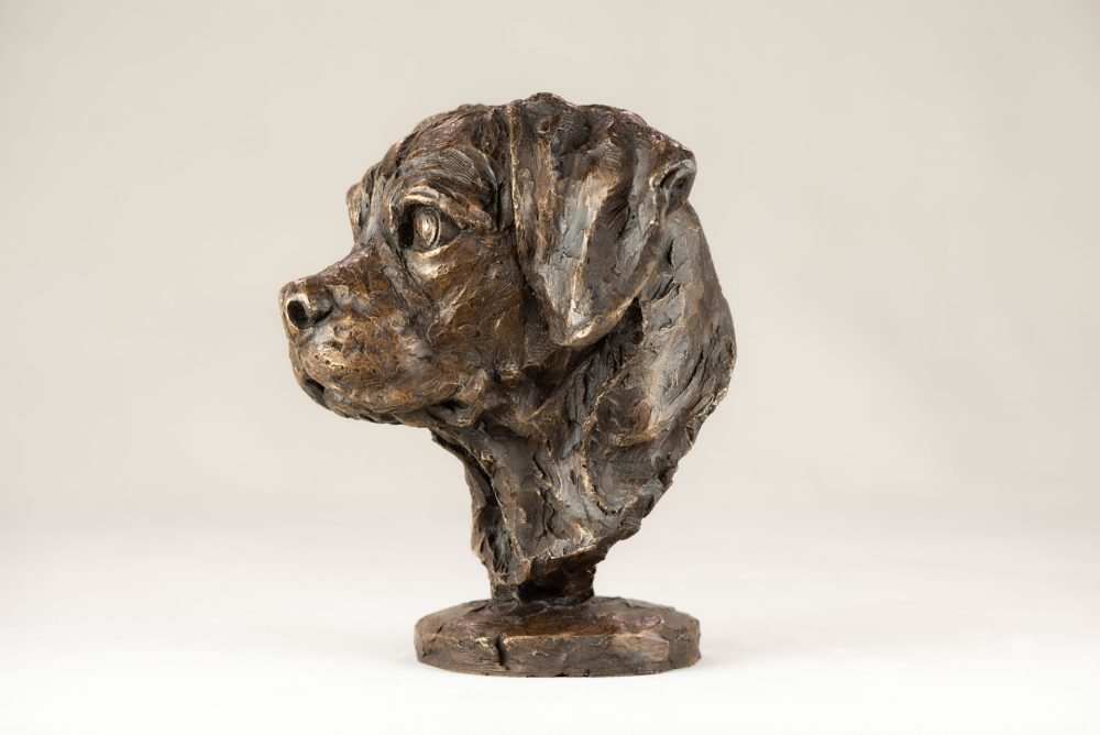 1 BRONZE RESIN - 'Puggle Portrait' BR, Bronze Dog, Dog Sculpture, Dog Statue, Bronze Resin, Tanya Russell Animal Sculptures (4 of 18)