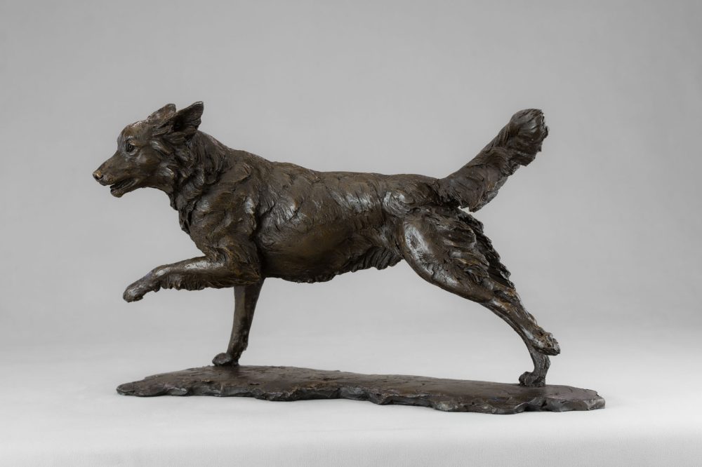 2 BRONZE RESIN - 'Running Nova Scotia Duck Tolling Retriever', Bronze Dog, Dog Sculpture, Dog Statue, Bronze Resin Tanya Russell Animal Sculptures (2 of 20)